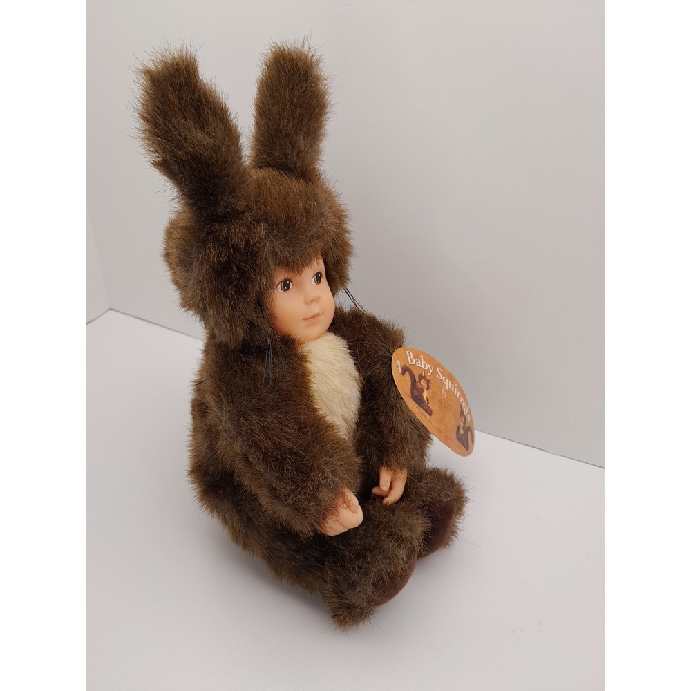 Vintage Anne Geddes Baby Squirrels Plush Doll 1998‎ WITH TAGS 10 inch - Picture 6 of 8